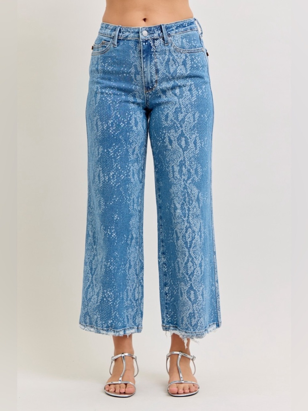 Judy Blue High Rise Ankle Wide Leg Jeans